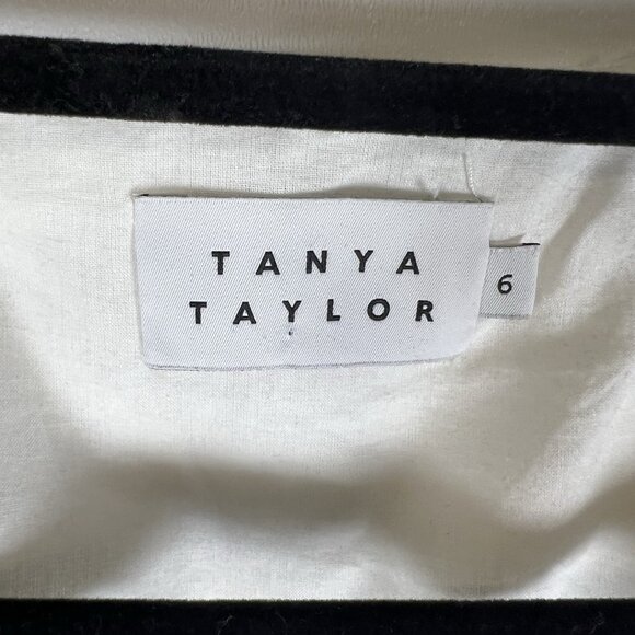 TANYA TAYLOR Top Womens 6 White Sleeveless Wrap Shirt Tie Embroidered Floral - Picture 4 of 9